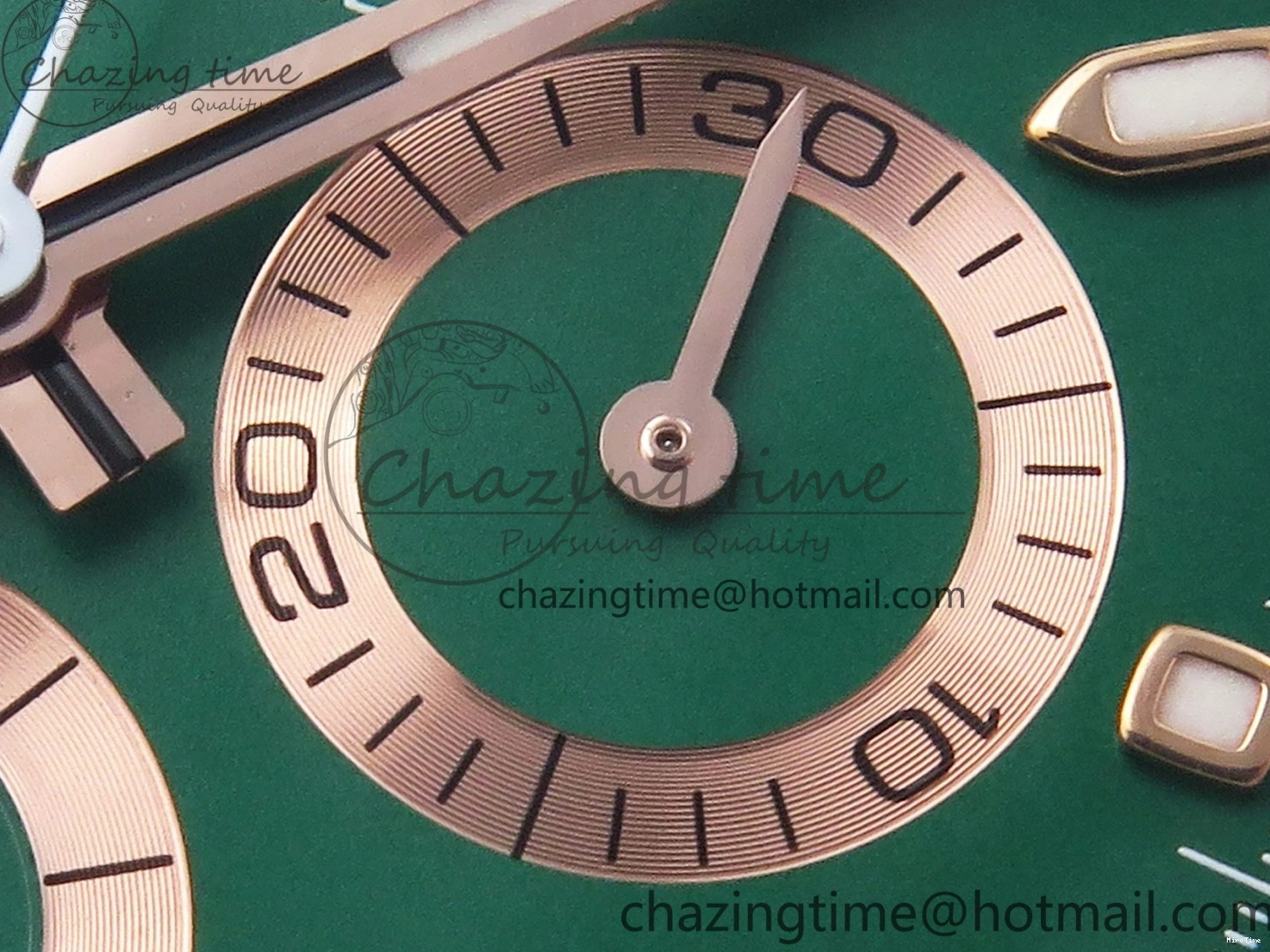 MiroTime 0203 MoistureWicking Daytona AET White Ceramic Case and Bracelet Green Dial SA4130 V 1891